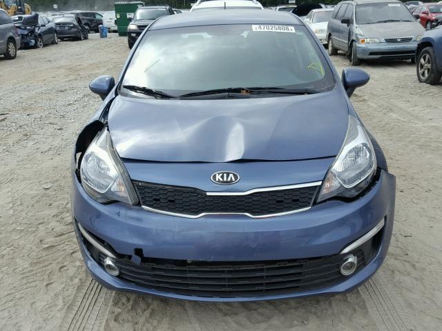 KNADN4A32G6680586 - 2016 KIA RIO EX BLUE photo 9