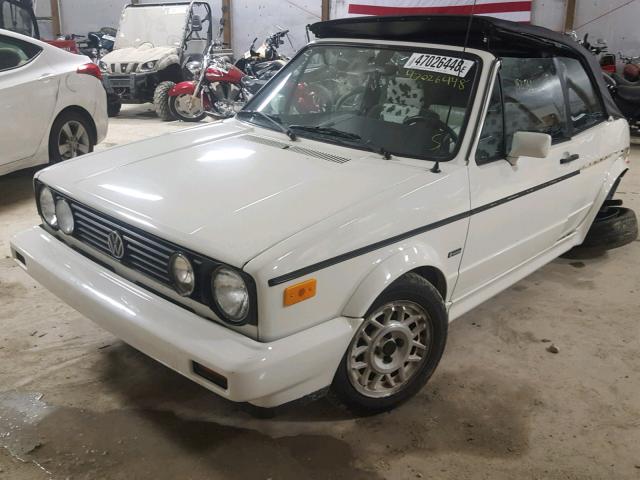 WVWCA0154KK014673 - 1989 VOLKSWAGEN CABRIOLET WHITE photo 2