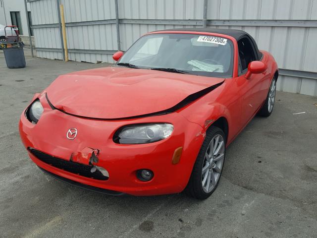 JM1NC25F060119679 - 2006 MAZDA MX-5 MIATA RED photo 2