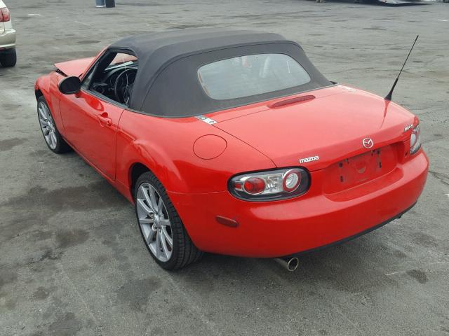 JM1NC25F060119679 - 2006 MAZDA MX-5 MIATA RED photo 3