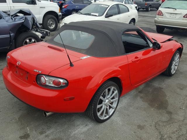 JM1NC25F060119679 - 2006 MAZDA MX-5 MIATA RED photo 4