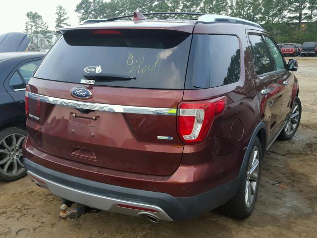 1FM5K8F87GGA38656 - 2016 FORD EXPLORER L BROWN photo 4