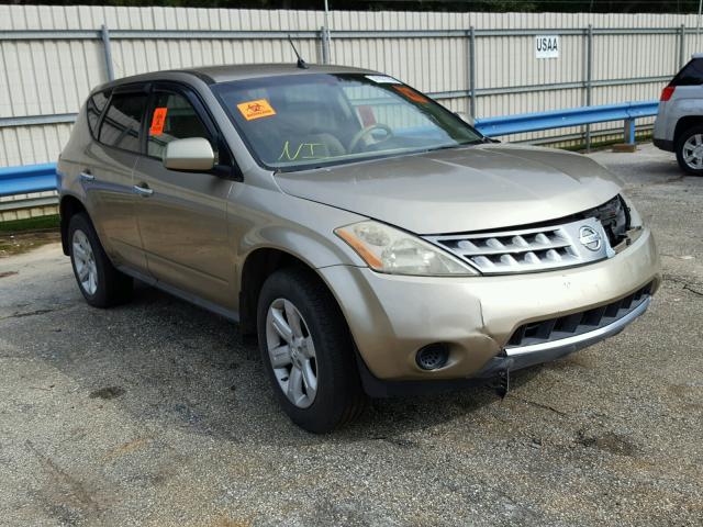 JN8AZ08T26W411631 - 2007 NISSAN MURANO GOLD photo 1