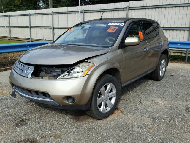 JN8AZ08T26W411631 - 2007 NISSAN MURANO GOLD photo 2