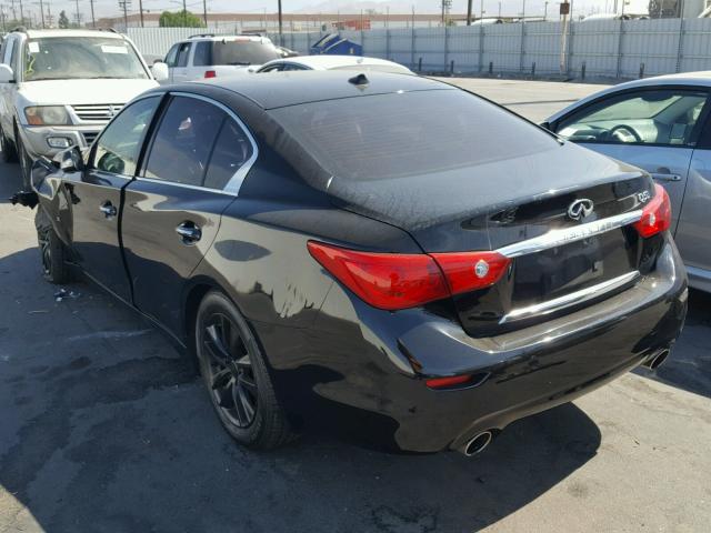 JN1BV7AP2EM677908 - 2014 INFINITI Q50 BASE BLACK photo 3