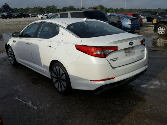 5XXGR4A69CG065222 - 2012 KIA OPTIMA SX WHITE photo 3