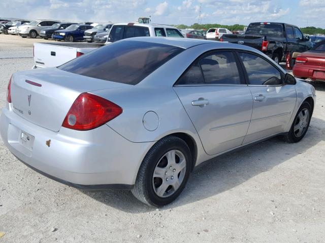 1G2ZF58B374203318 - 2007 PONTIAC G6 VALUE L GRAY photo 4