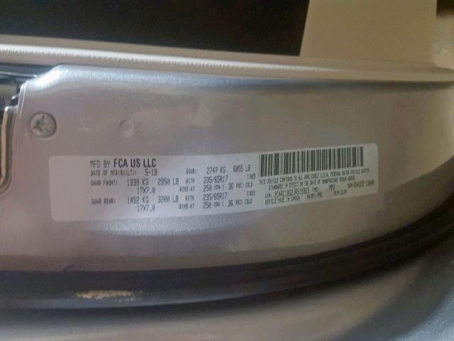 2C4RC1BG2JR315923 - 2018 CHRYSLER PACIFICA TOURING L  լուսանկար 10