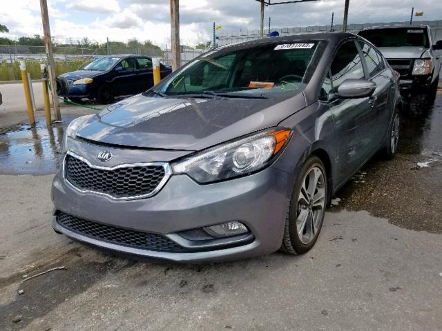 KNAFZ4A82G5529293 - 2016 KIA FORTE EX GRAY photo 2