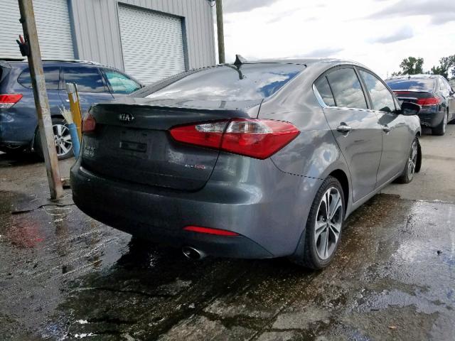 KNAFZ4A82G5529293 - 2016 KIA FORTE EX GRAY photo 4