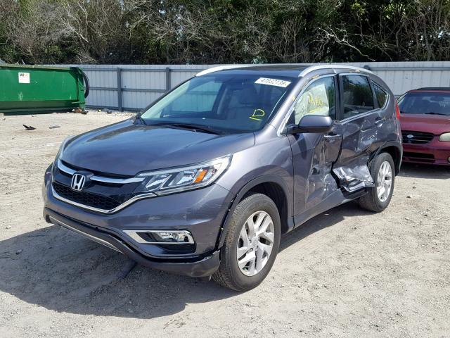 2HKRM4H77FH610168 - 2015 HONDA CR-V EXL CHARCOAL photo 2