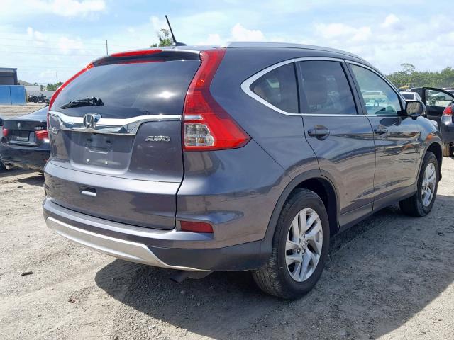 2HKRM4H77FH610168 - 2015 HONDA CR-V EXL CHARCOAL photo 4