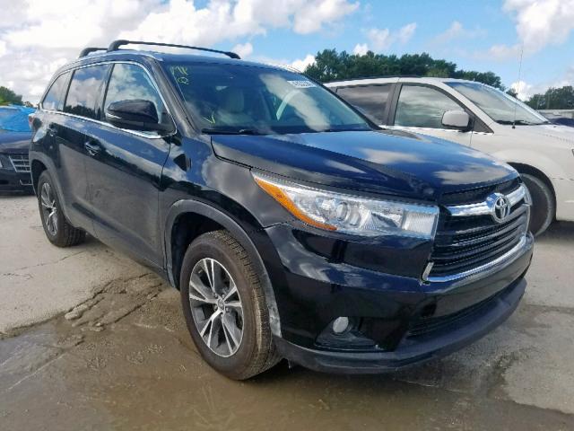 5TDKKRFHXGS506477 - 2016 TOYOTA HIGHLANDER BLACK photo 1