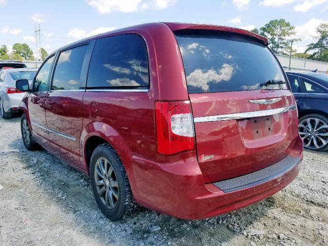 2C4RC1HG6GR190344 - 2016 CHRYSLER TOWN & COU RED photo 3