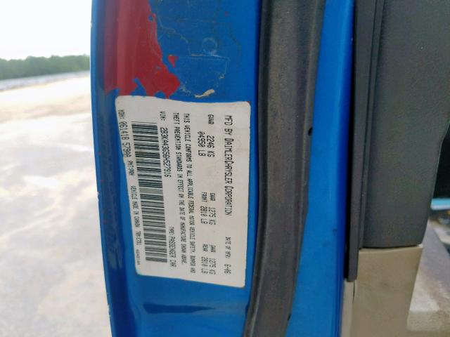 2B3KA43G56H527916 - 2006 DODGE CHARGER SE BLUE photo 10