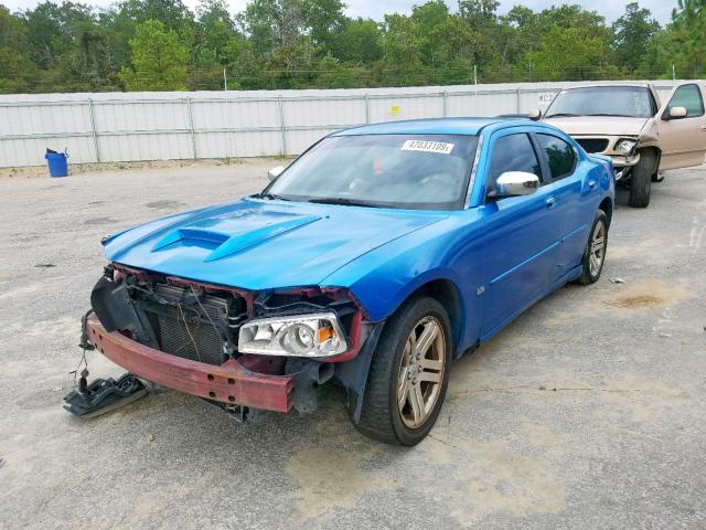 2B3KA43G56H527916 - 2006 DODGE CHARGER SE BLUE photo 2