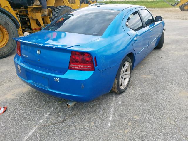 2B3KA43G56H527916 - 2006 DODGE CHARGER SE BLUE photo 4