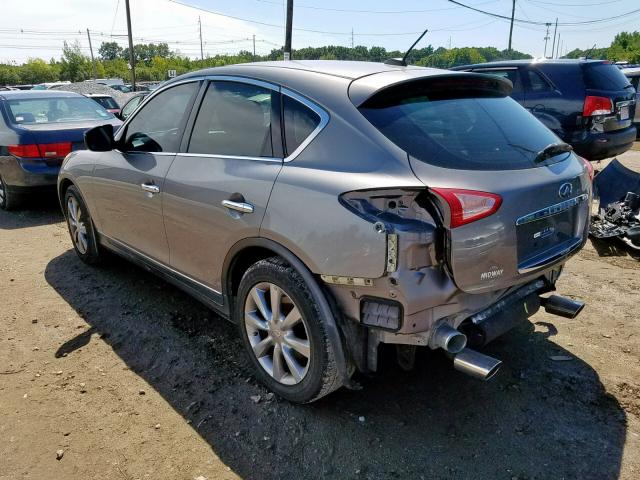 JNKAJ09F78M353332 - 2008 INFINITI EX35 BASE GRAY photo 3