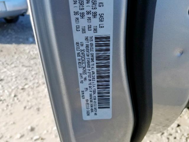 3C4PDCDG3CT347065 - 2012 DODGE JOURNEY CR SILVER photo 10