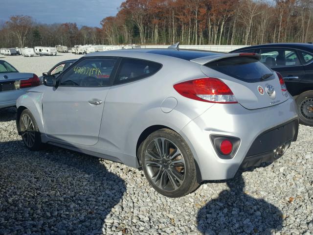 KMHTC6AE0GU291437 - 2016 HYUNDAI VELOSTER T SILVER photo 3