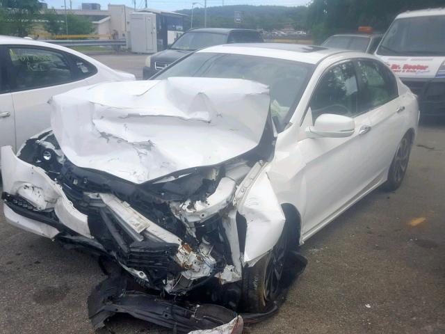 1HGCR2F87GA056728 - 2016 HONDA ACCORD EXL WHITE photo 2