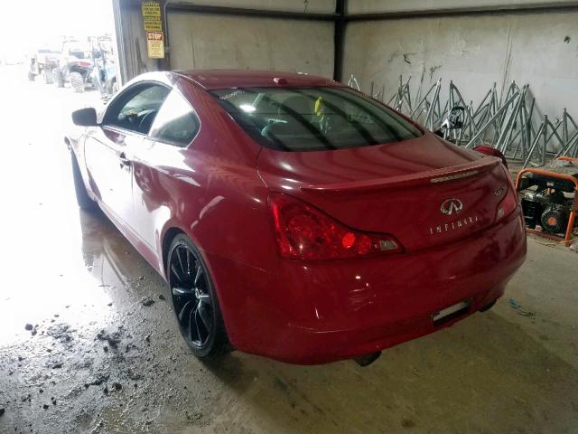 JNKCV64E68M100632 - 2008 INFINITI G37 BASE RED photo 3