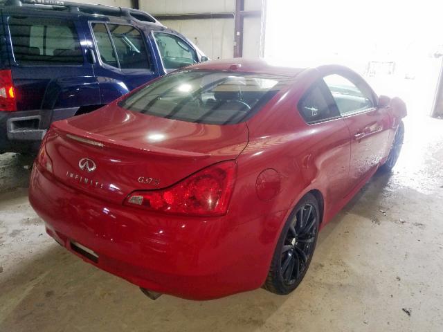 JNKCV64E68M100632 - 2008 INFINITI G37 BASE RED photo 4