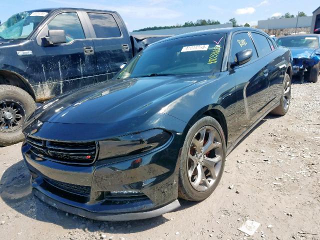 2C3CDXHG0FH722024 - 2015 DODGE CHARGER SX BLACK photo 2