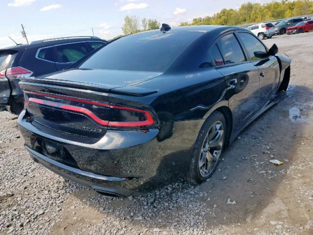 2C3CDXHG0FH722024 - 2015 DODGE CHARGER SX BLACK photo 4