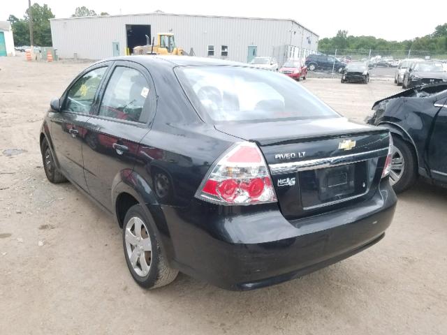 KL1TD5DE4AB136374 - 2010 CHEVROLET AVEO LS BLACK photo 3