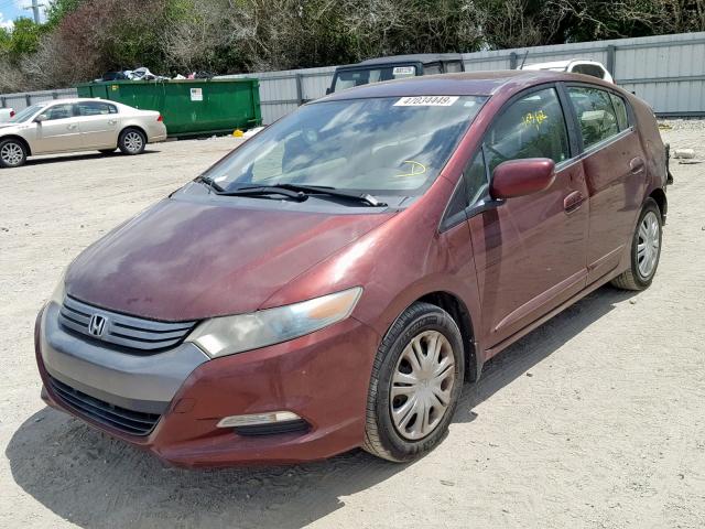 JHMZE2H35BS008099 - 2011 HONDA INSIGHT BURGUNDY photo 2