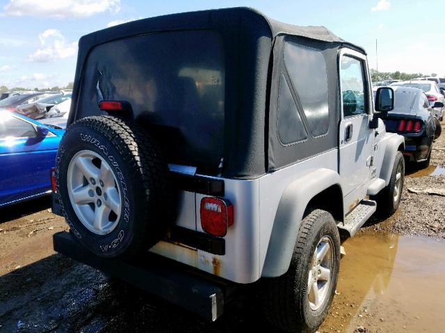 1J4FA39S46P731635 - 2006 JEEP WRANGLER X SILVER photo 4