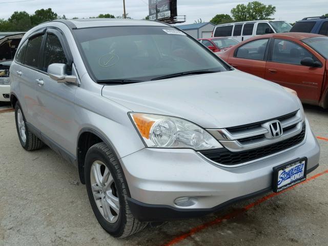 JHLRE4H78AC011655 - 2010 HONDA CR-V EXL SILVER photo 1