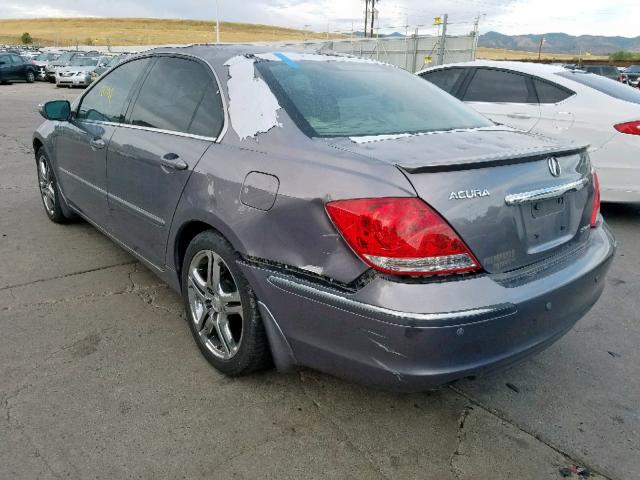 JH4KB16585C001011 - 2005 ACURA RL GRAY photo 3