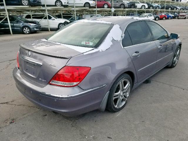 JH4KB16585C001011 - 2005 ACURA RL GRAY photo 4