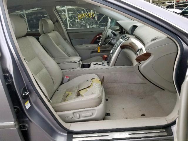 JH4KB16585C001011 - 2005 ACURA RL GRAY photo 5