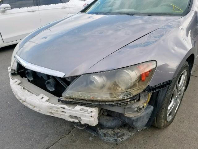 JH4KB16585C001011 - 2005 ACURA RL GRAY photo 9