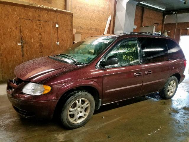 1D4GP45R14B566125 - 2004 DODGE CARAVAN BURGUNDY photo 2