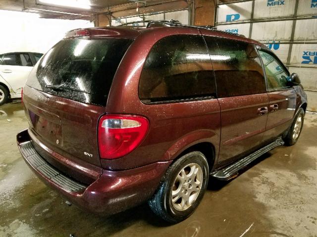 1D4GP45R14B566125 - 2004 DODGE CARAVAN BURGUNDY photo 4