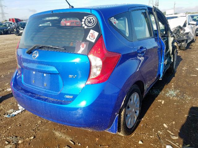 3N1CE2CP0EL424052 - 2014 NISSAN VERSA NOTE BLUE photo 4