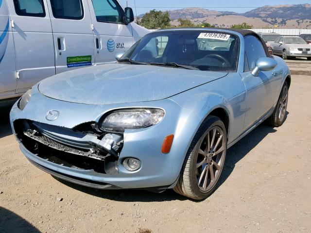 JM1NC25F080146898 - 2008 MAZDA MX-5 MIATA BLUE photo 2