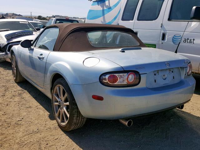 JM1NC25F080146898 - 2008 MAZDA MX-5 MIATA BLUE photo 3