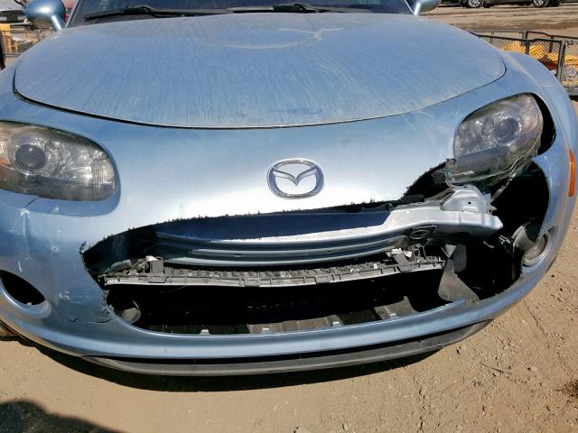 JM1NC25F080146898 - 2008 MAZDA MX-5 MIATA BLUE photo 9