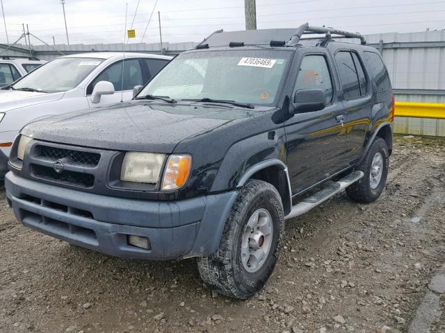 5N1ED28Y5YC608859 - 2000 NISSAN XTERRA XE BLACK photo 2