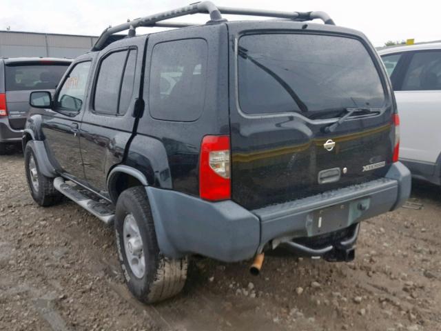 5N1ED28Y5YC608859 - 2000 NISSAN XTERRA XE BLACK photo 3