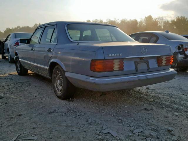 WDBCA32C4FA110652 - 1985 MERCEDES-BENZ 380 SE BLUE photo 3