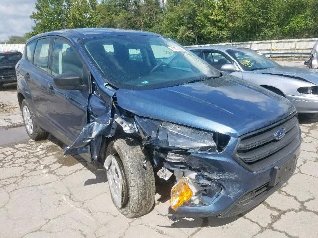 1FMCU0F79JUB50989 - 2018 FORD ESCAPE S BLUE photo 1