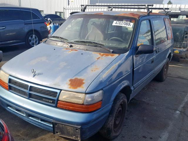 2B4GH45R1SR182206 - 1995 DODGE CARAVAN SE BLUE photo 2