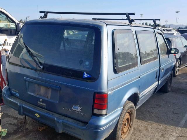 2B4GH45R1SR182206 - 1995 DODGE CARAVAN SE BLUE photo 4