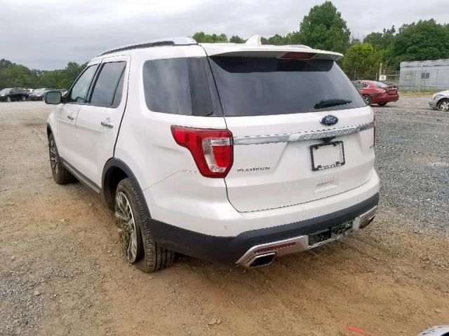 1FM5K8HTXGGB38851 - 2016 FORD EXPLORER P WHITE photo 3